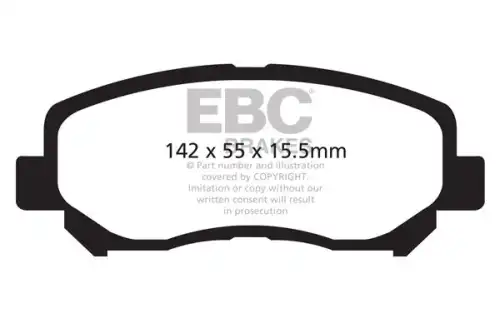 Тормозные колодки дисковые передняя ось EBC DPX2134