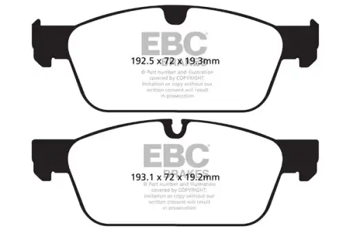 Тормозные колодки дисковые передняя ось EBC DPX2156