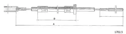 Трос сцепления CABOR 1702.5
