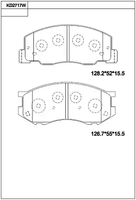 колодки дисковые \ KD2717W ASIMCO