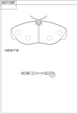 колодки дисковые \ KD7725F ASIMCO