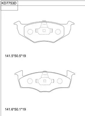 колодки дисковые \ KD7753D ASIMCO