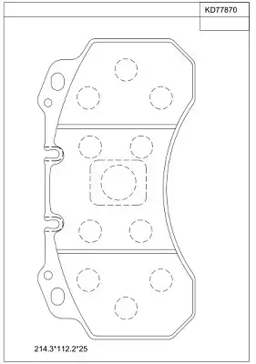 колодки дисковые \ KD77870 ASIMCO