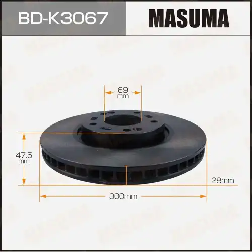 Тормозной диск MASUMA BDK3067
