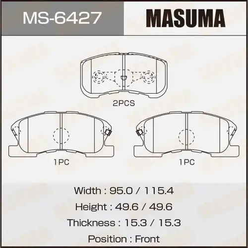 Тормозные колодки дисковые MASUMA MS-6427