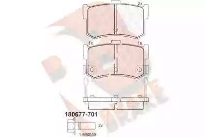 Тормозные колодки дисковые R BRAKE RB0677-701