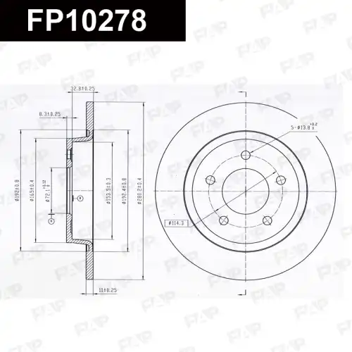 Тормозной диск FAP FP10278