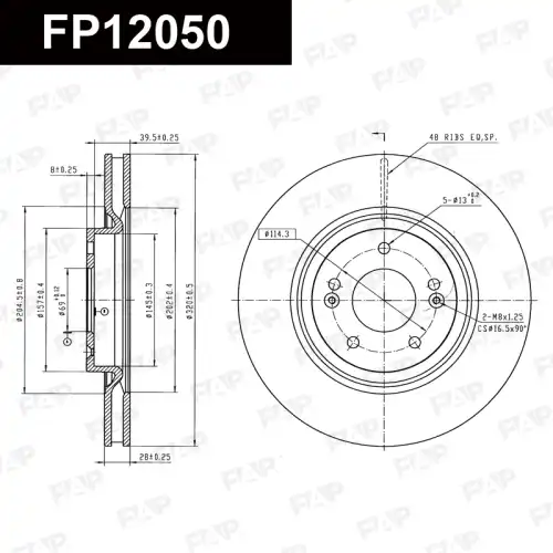 Тормозной диск FAP FP12050