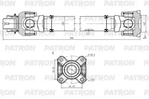 Карданный вал PATRON PKR004