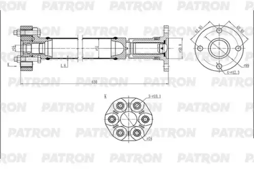 Карданный вал PATRON PKR005