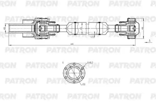 Карданный вал PATRON PKR014