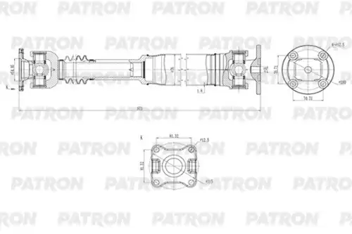 Вал карданный PKR031 PATRON