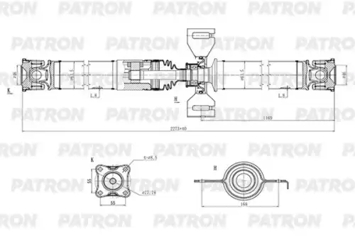 Карданный вал PATRON PKR035