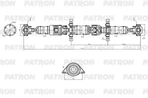 Карданный вал PATRON PKR040