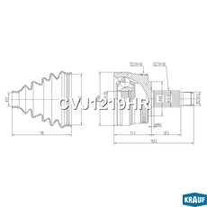 ШРУС наружный KRAUF CVJ1219HR