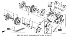 Компрессор, кондиционер 388105LAA01 ACURA