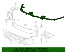 SUPPORT,FRT BPR FASCIA CTR(INCLS 2,4-7) 26219351 BUICK
