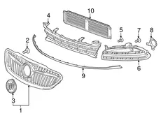 BEZEL,FRT GRL OPG 26672860 BUICK