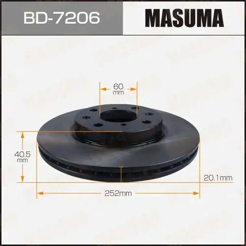 Тормозной диск MASUMA BD-7206