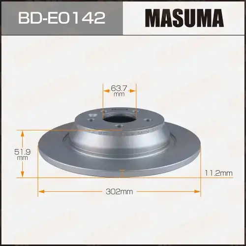 Тормозной диск MASUMA BD-E0142