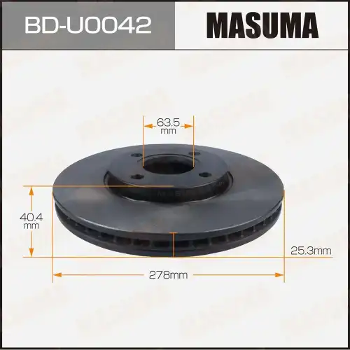 Тормозной диск MASUMA BD-U0042