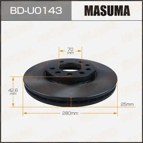Тормозной диск MASUMA BD-U0143