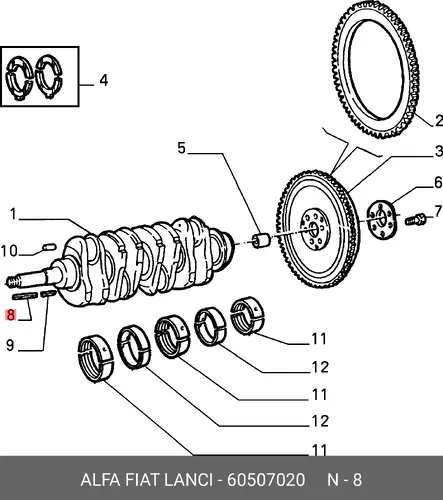 Прокладка глушителя ALFA ROMEO 60507020