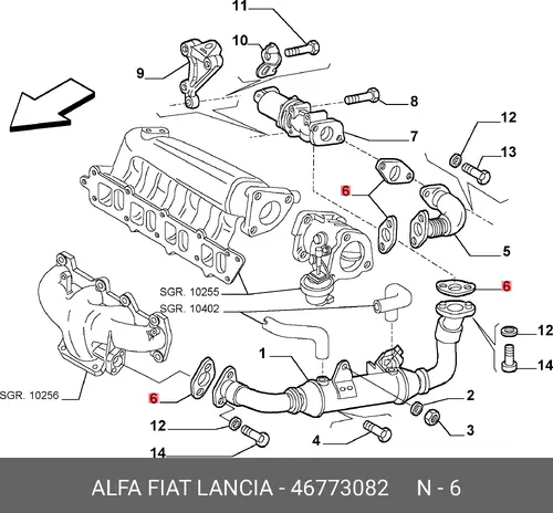 Прокладка 46773082 FIAT