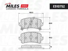 Тормозные колодки дисковые MILES E510752