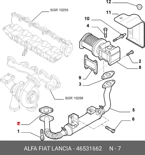 Прокладка 46531662 FIAT