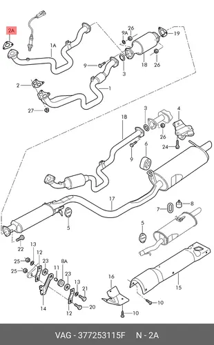 (VW), Прокладка, 377253115F VAG