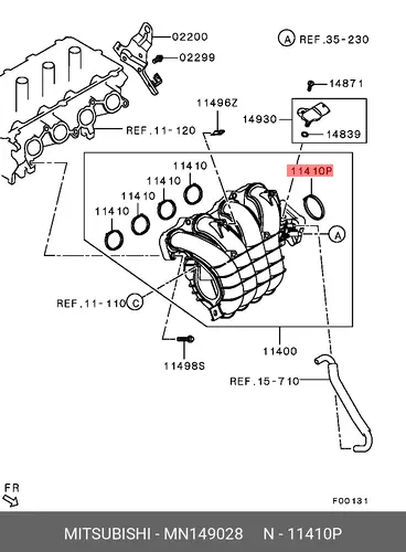 Прокладка коллектора MITSUBISHI MN149028