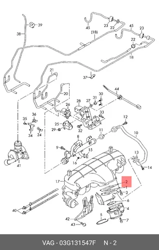  (AUDI), ПРОКЛАДКА 03G131547F VAG