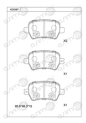 колодки дисковые \ KD0067 ASIMCO