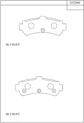 колодки дисковые \ KD1724W ASIMCO