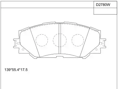 колодки дисковые \ KD2780W ASIMCO
