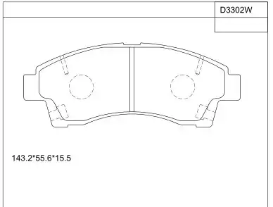 колодки дисковые \ KD3302W ASIMCO