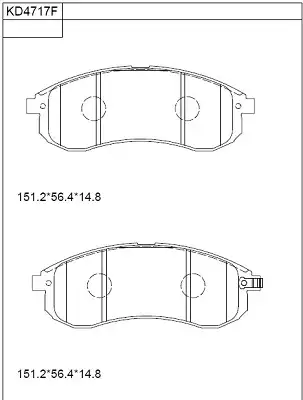 колодки дисковые \ KD4717F ASIMCO