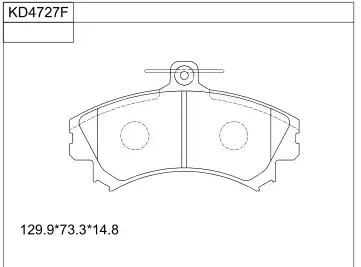 колодки дисковые \ KD4727F ASIMCO