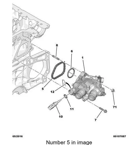 Кольцо уплотнительное автомобильное PSA 1340 88