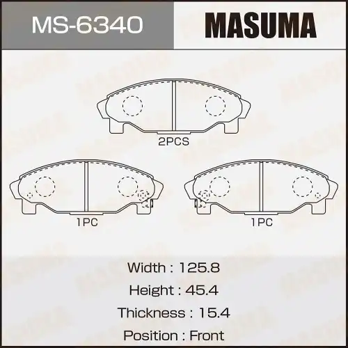 Тормозные колодки дисковые MASUMA MS-6340