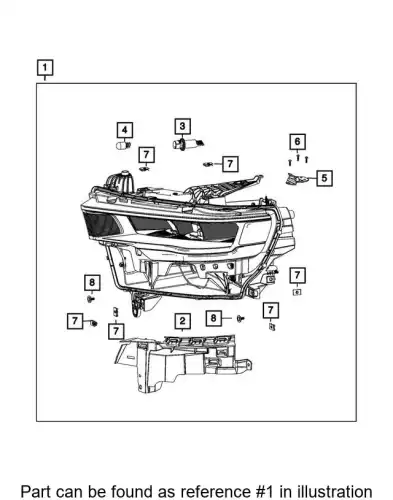 Фара CHRYSLER 68666442AA