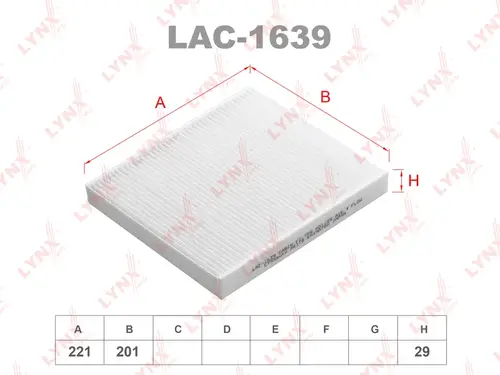 Салонный фильтр LYNXAUTO LAC-1639