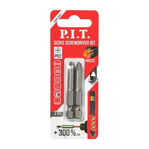 Бита P.I.T. GCR15 PH2x50 мм 2 шт в уп. ASDR05-50PH2