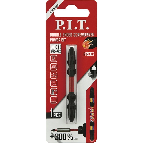 Бита двусторонняя P.I.T. PH2-PH2x65 мм ASDR03-065A