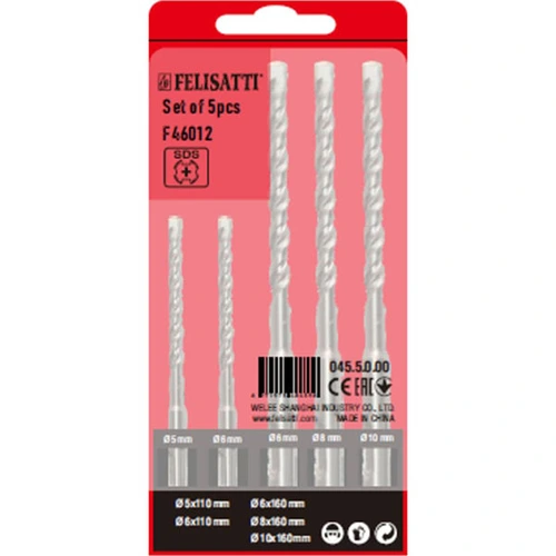 Набор буров SDS-PLUS 5 шт 045.5.0.00 FELISATTI