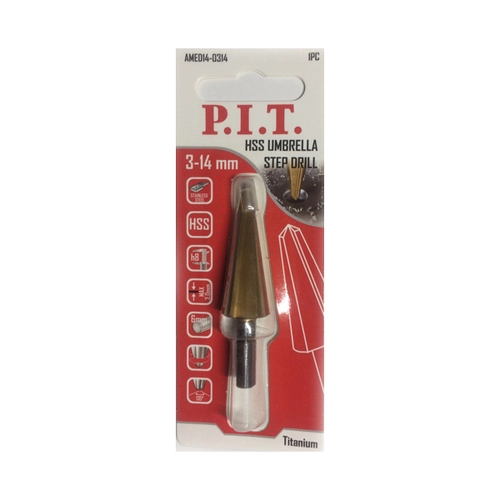 Сверло конусное P.I.T. 3-14мм AMED14-0314