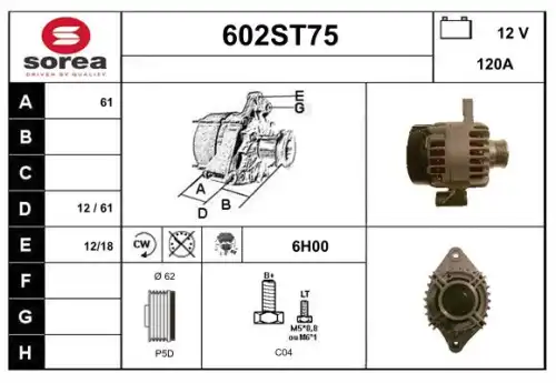 Генератор STARTCAR 602ST75