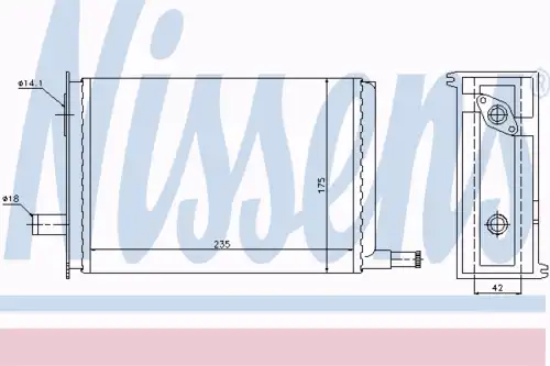 Радиатор печки NISSENS 73330
