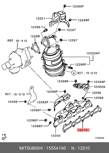 Прокладка коллектора MITSUBISHI 1555A160